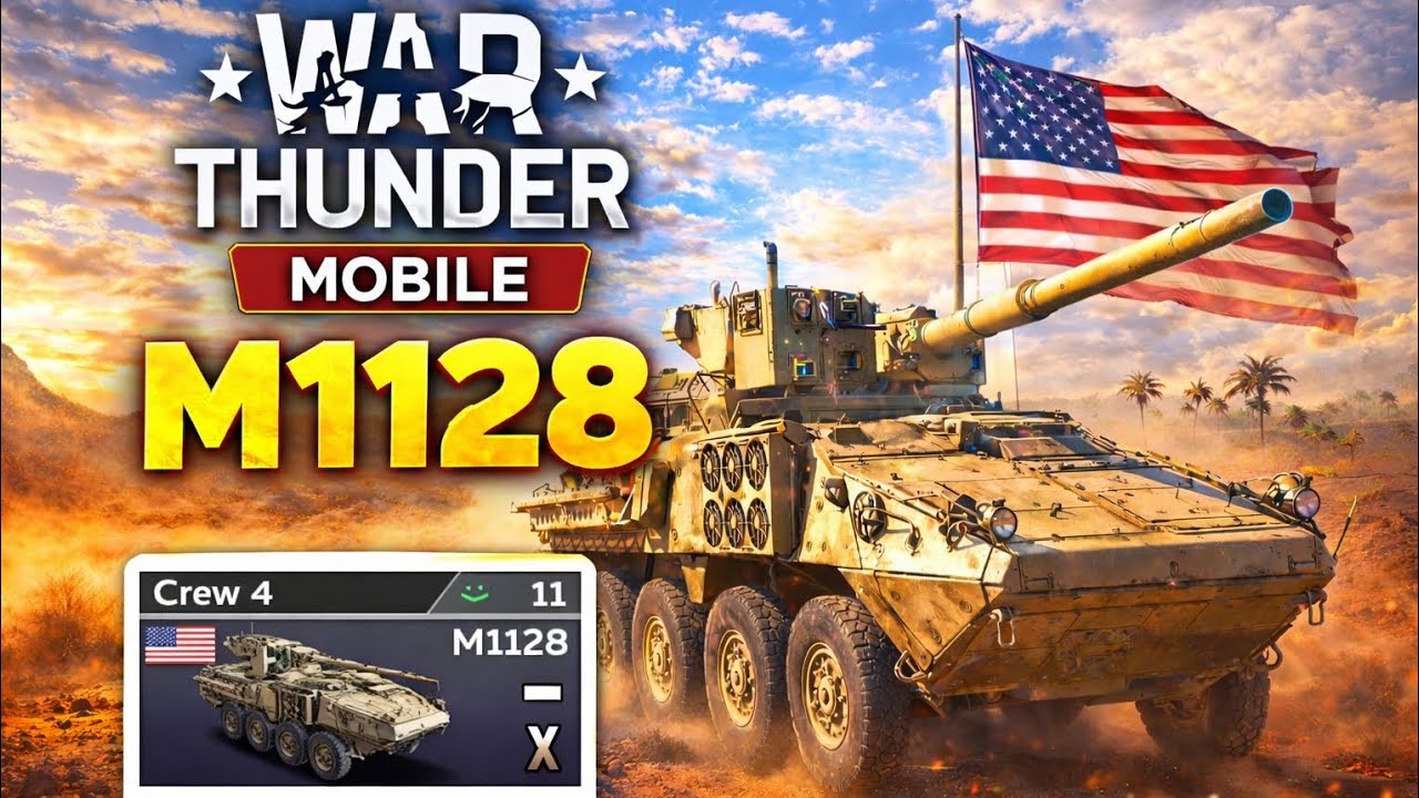M1128 Tank Gameplay | Fast & Deadly Combat – War Thunder Mobile
