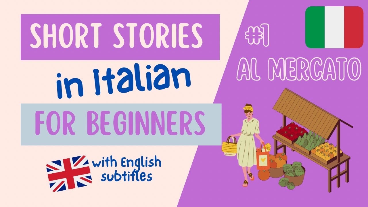 Italian listening and pronunciation exercise | Simple Italian Story for Beginners | #1 Al mercato