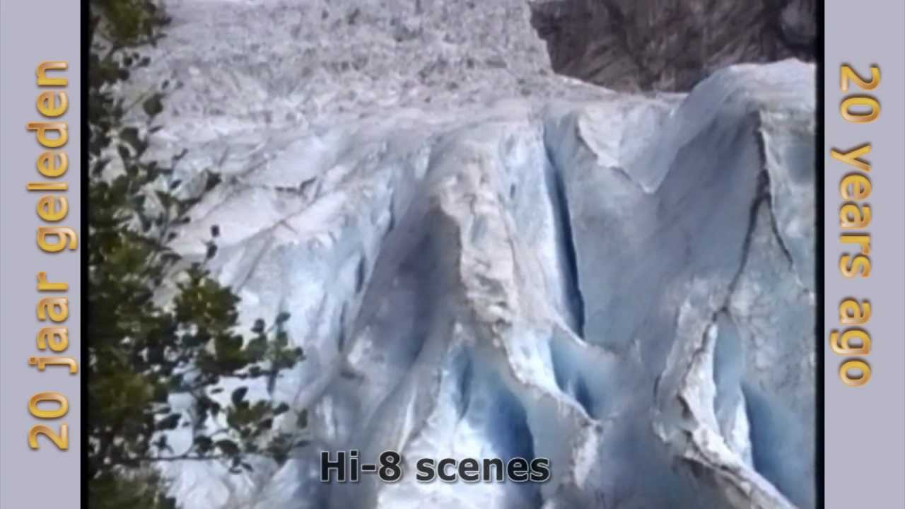 Climate change look at Briksdalsbreen 20 years difference (video by ben&hanny)