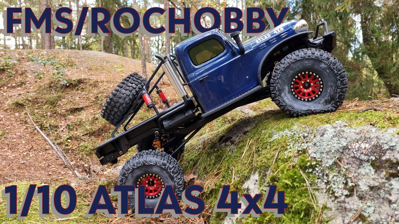 FMS / ROCHOBBY 1:10 Atlas 4x4 Off-Road Truck RS - Out in  the forest with new wheels and shocks