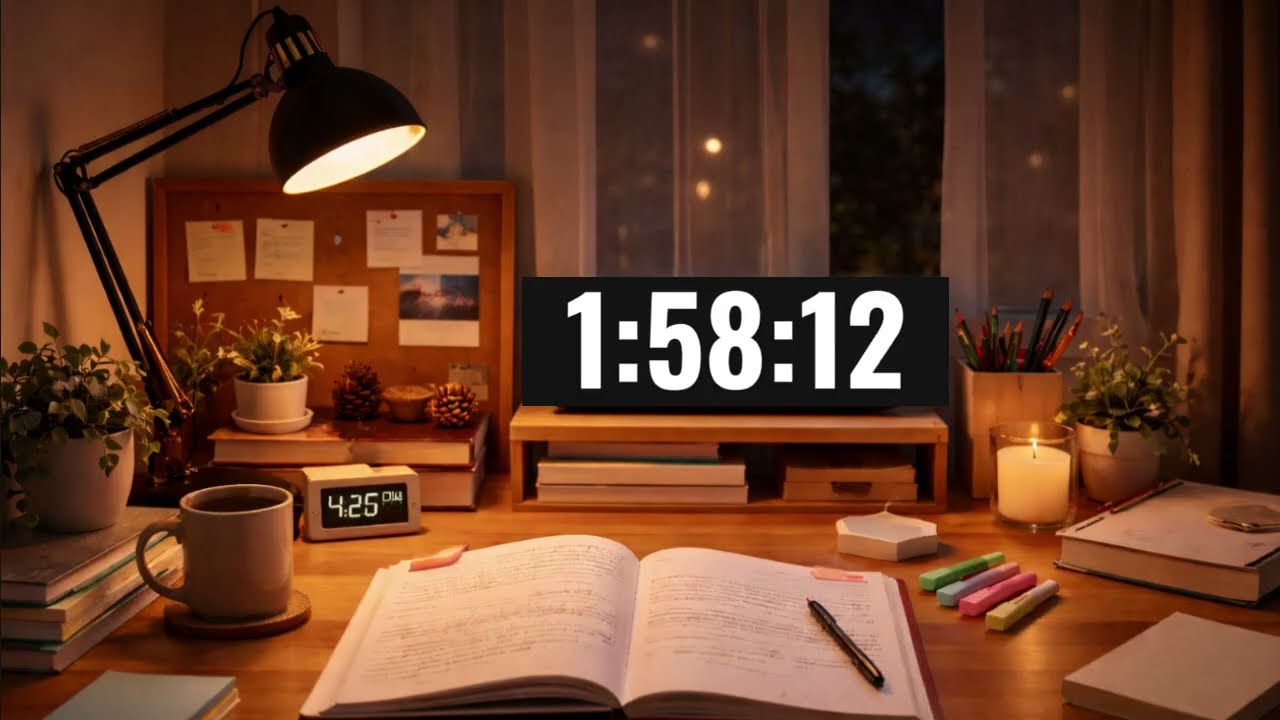 study with me 2 hours chrono no break , lock in !