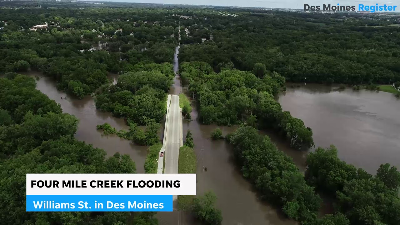 Drone footage: Fourmile Creek overtakes surrounding neighborhoods