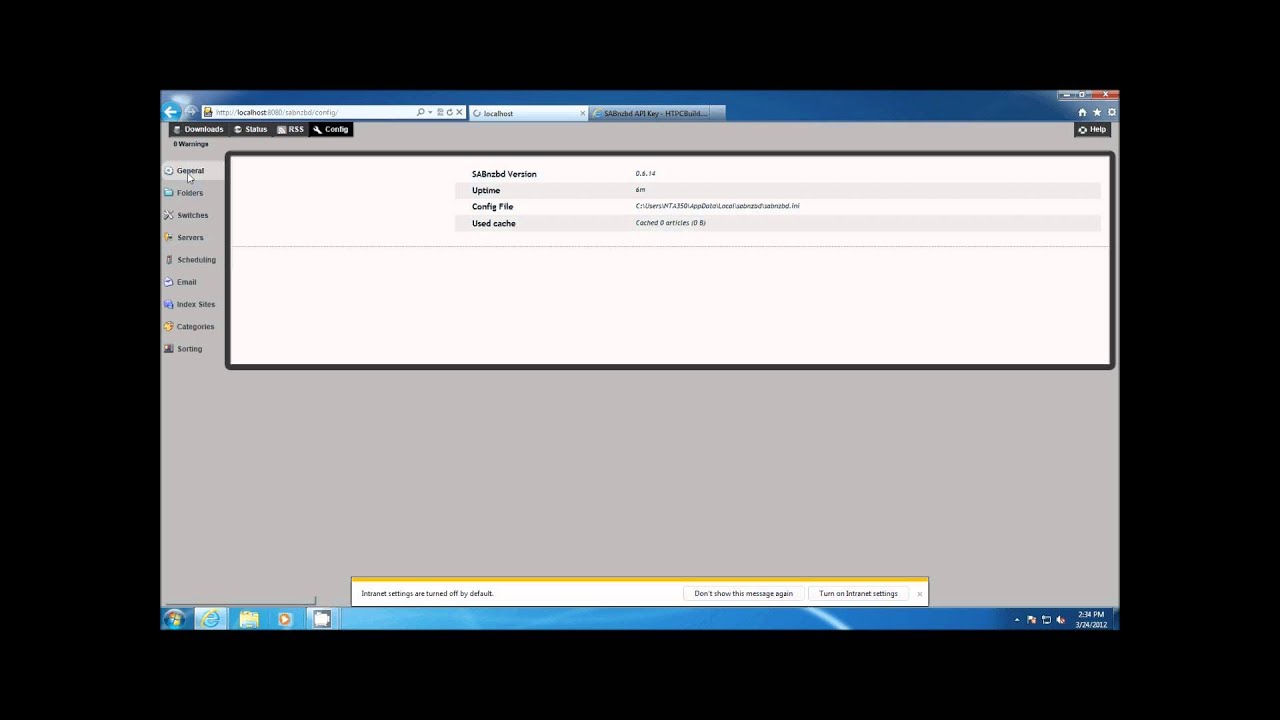 SABnzbd API Keys - HTPCBuild.com