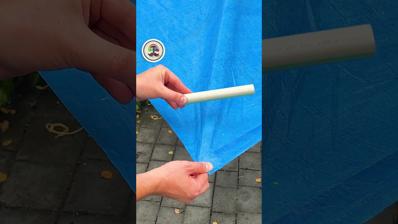 Wow! PVC Pipe Corner Hack for Tarps! #tricks