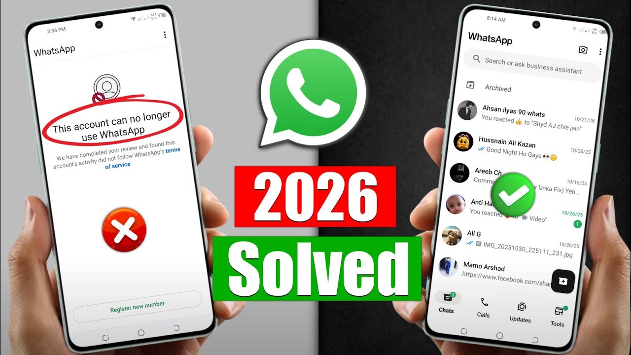 Whatsapp Ban Problem New Solution | This account can no longer use WhatsApp New 2026