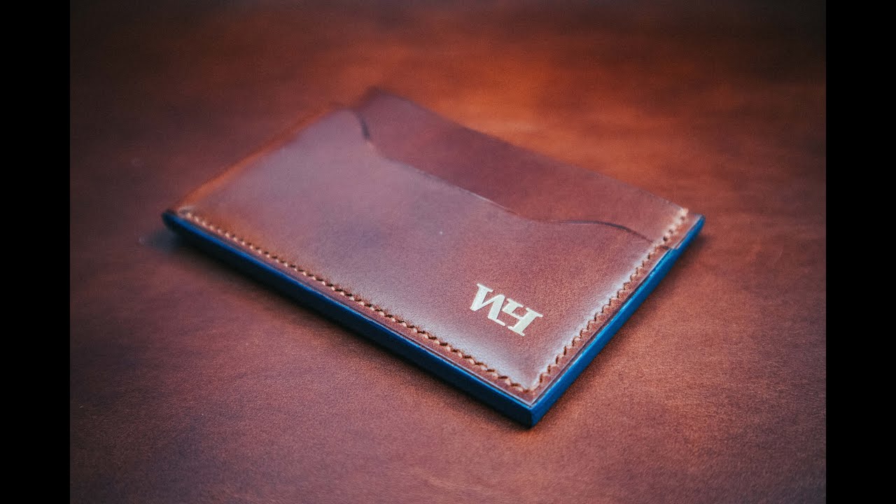 How a Handmade Leather Card Holder is Made - With Painted Edges -Will Hodges