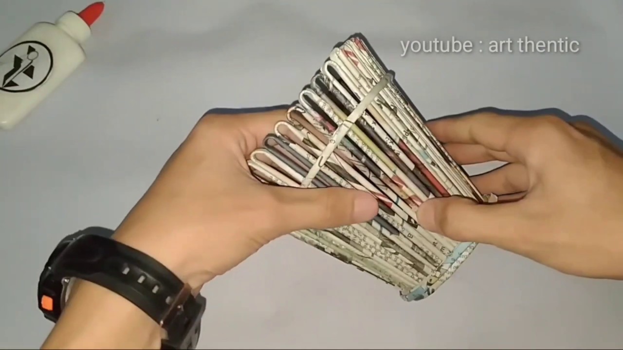 Cara Membuat Vas Bunga Dari Koran | Newspaper Craft