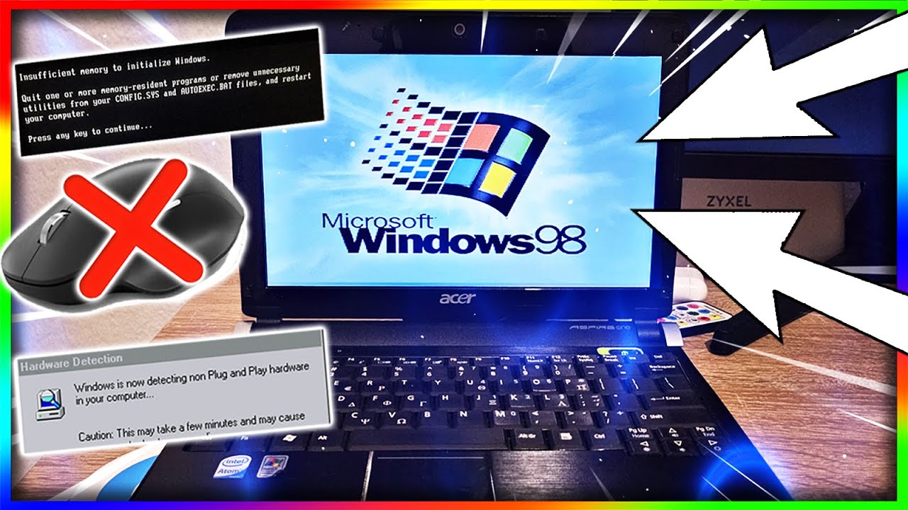 Installing Windows 98 ON A Netbook!