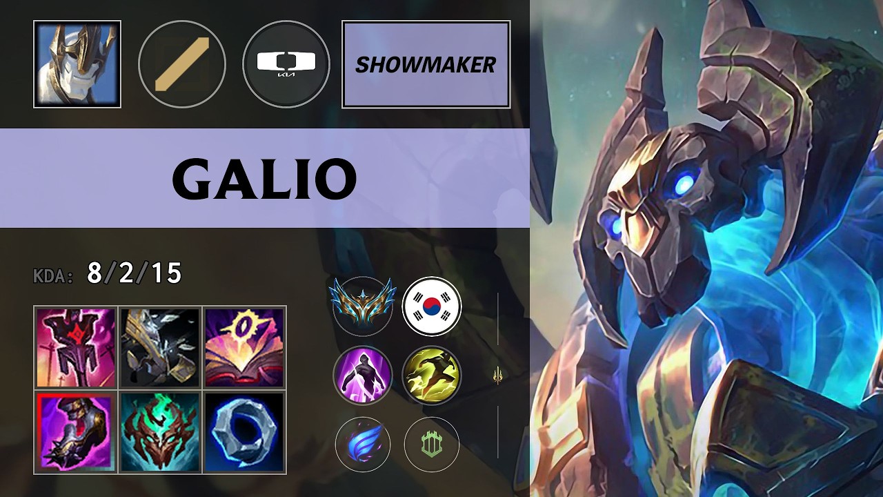 (DK ShowMaker) Galio Mid vs Locke - KR Challenger Patch 26.15