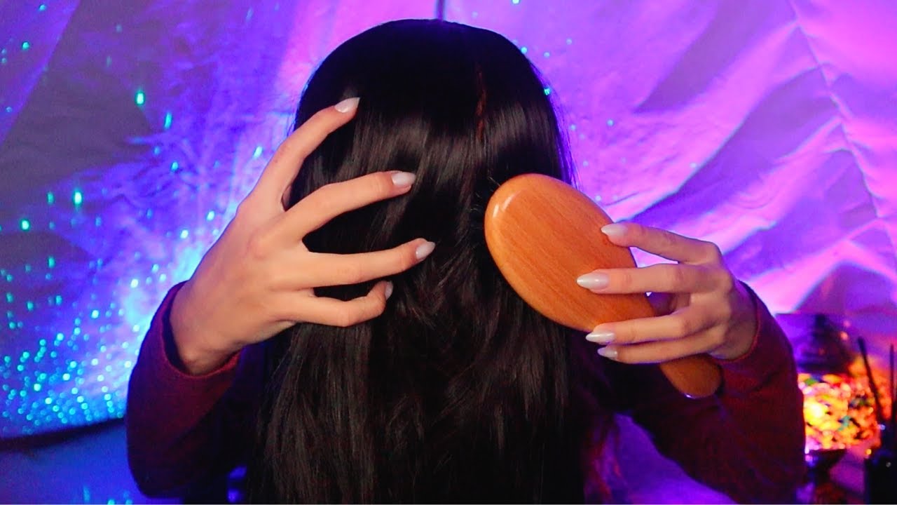 ASMR / Hair Play, Scalp Massage, & Hair Brushing + Clipping (no talking)