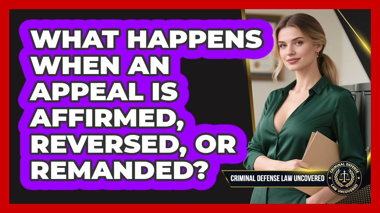 What Happens When An Appeal Is Affirmed, Reversed, Or Remanded? - Criminal Defense Law Uncovered