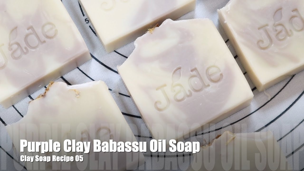 Clay Soap 05 - Purple Clay Babassu Oil Soap (Demo for Cold Process Clay Soap Recipe E-Book)