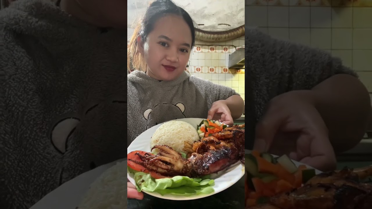 Tkw taiwan bikin cumi& udang bakar dan juga nasi uduk🤤
