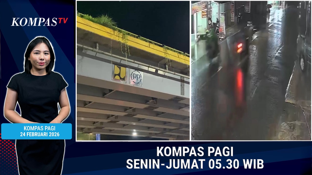Perempuan Terjun Dari Flyover hingga Ditabrak Saat ke Masjid | KOMPAS PAGI 24 FEBRUARI 2026