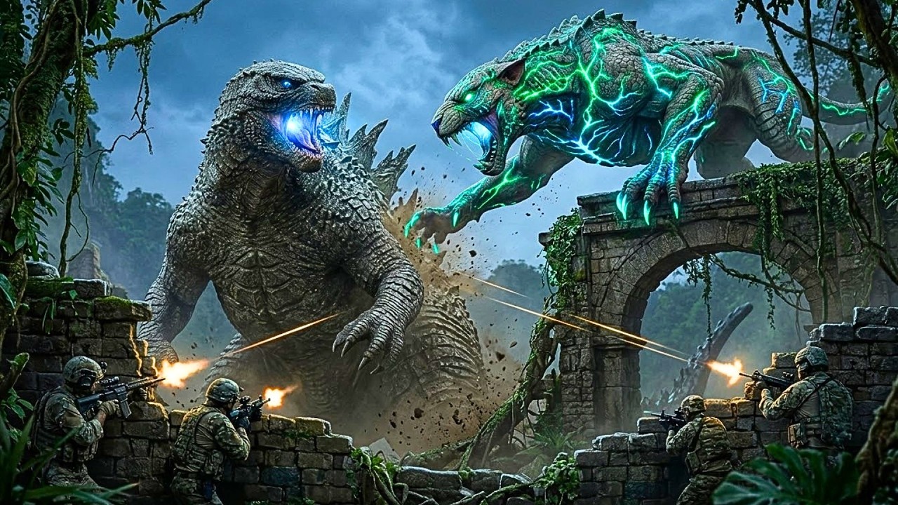 Godzilla vs. The Plasma Jaguar: Jungle Ruins Ambush and Commando Strike