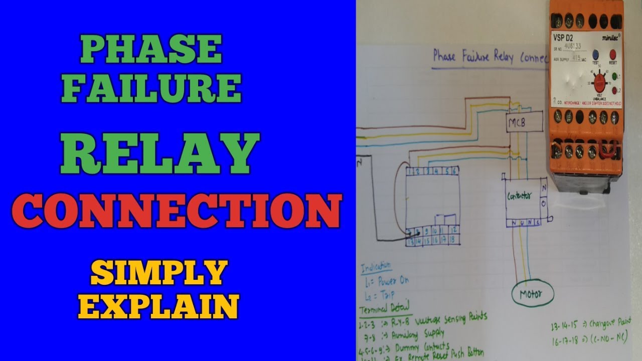 Phase failure relay connection/installation in motor starter