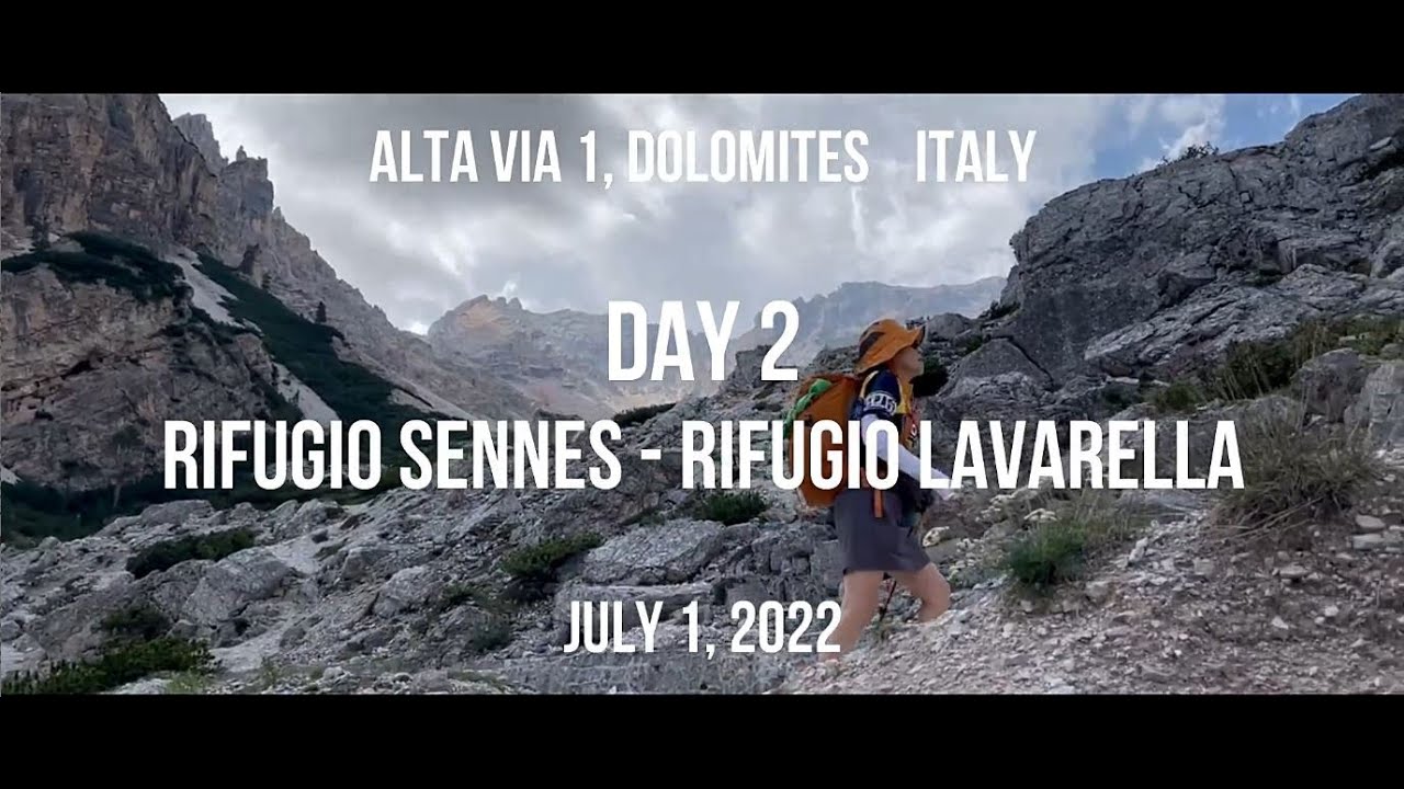 Alta Via1, Day 2, from Rifugio Sennes to Rifugio Lavarella (2022), 알타비아 1, 돌로미티, 세네스, 페두르, 라바렐라 산장