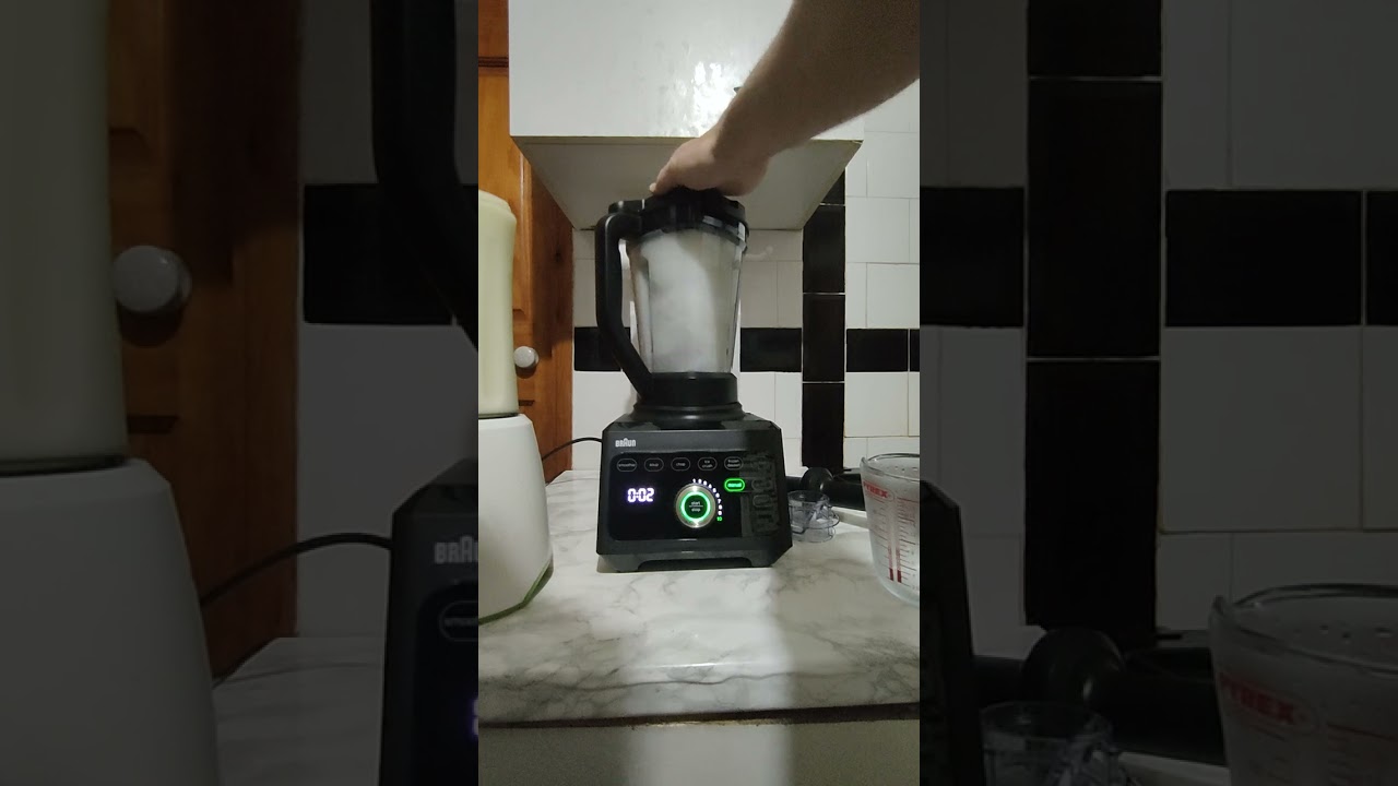 Braun PowerBlend 9 JB9040BK TriAction 1600w blender vs Small Blender Test Review