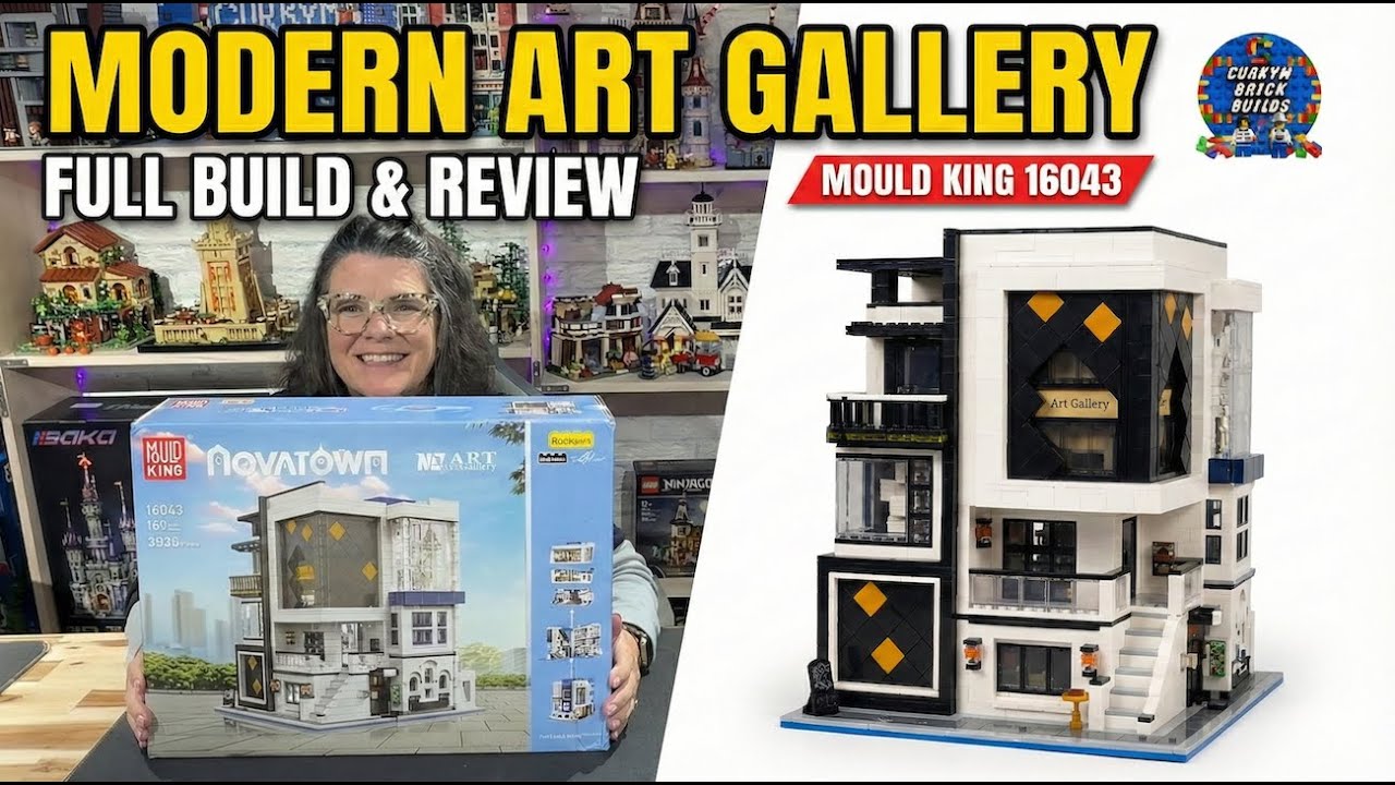Building the OhSoJang Art Gallery: 3500+ Piece Modular with Lights! (Mould King 16043)