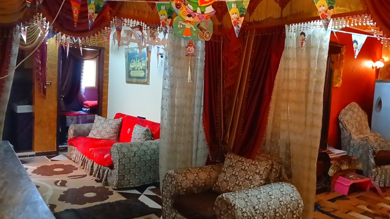 جولة كامله فى الشقه بعد ١٢ سنه جواز وكمان علقنا زينة رمضان🎊