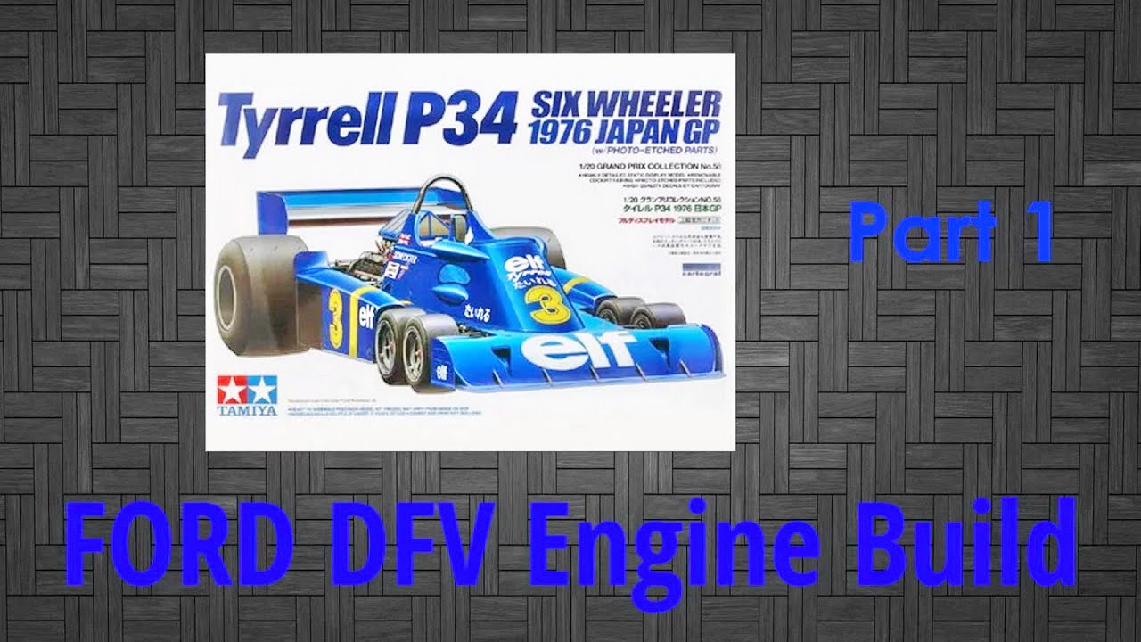 Tyrrell P34 Six Wheeler 1976 Japan GP by Tamiya in 1/20 Ford Cosworth DFV Engine Build #1