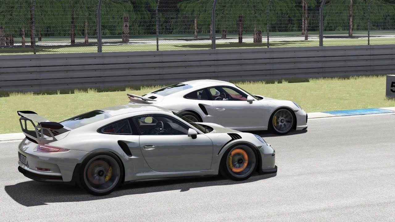Porsche 911 991.2 Turbo S vs 911 991 GT3 RS at Hockenheim / Assetto Corsa