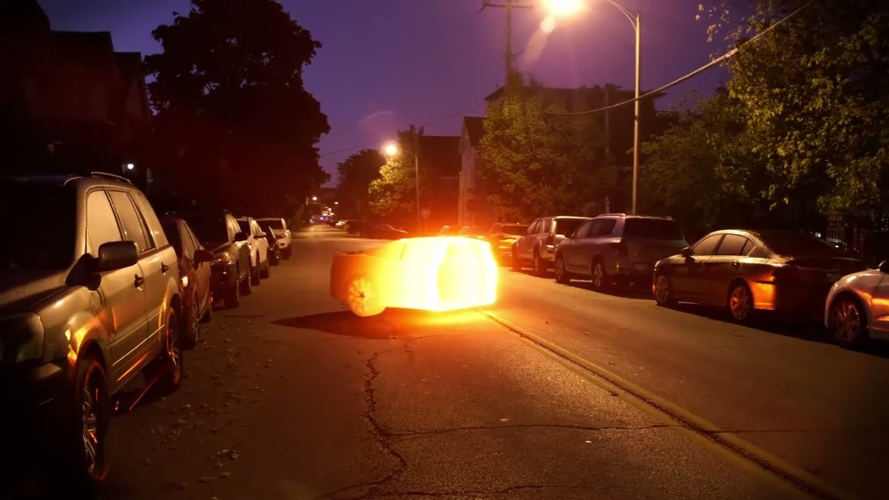 Car Teleportation VFX | Blender + DaVinci Resolve | Night Street Shot