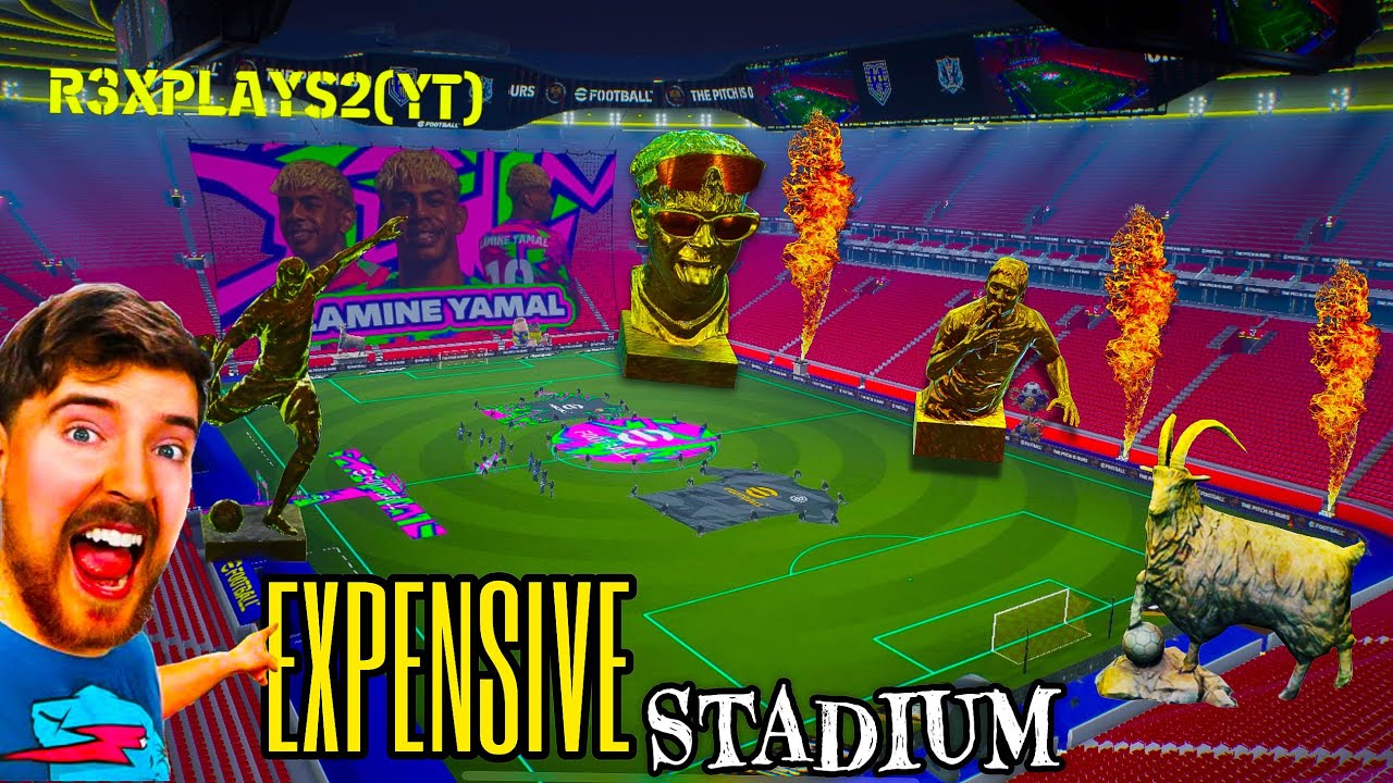 I BUILT A eFOOTBALL MOST EXPENSIVE STADIUM 😱🥶