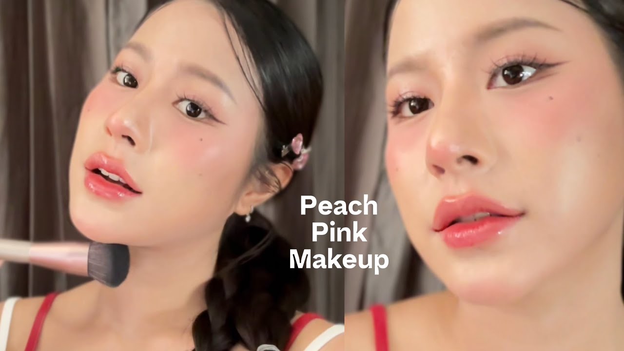 Peach Pink Makeup 🍑 | แต่งหน้าโทนชมพูพีช