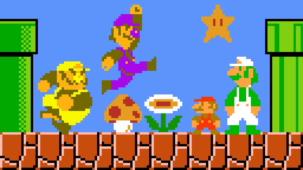 Wario & Waluigi in Super Mario Bros. 1 NES (Sonic Boll 1.9.3). ᴴᴰ