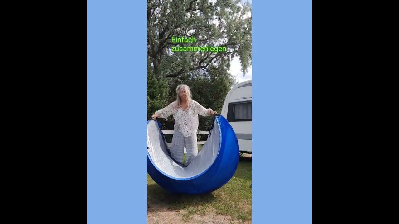 Strandmuschel Tony Brown zusammenlegen