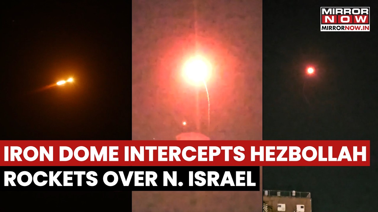 US-Iran: Israel's Iron Dome Intercepts Hezbollah Drones Over Tel Aviv | Watch