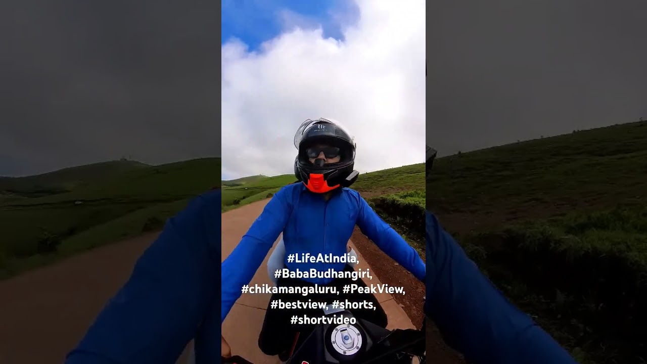 #LifeAtIndia, #BabaBudhangiri, #chikamangaluru, #peak, #bestview, #shorts, #shortvideo, #biketrip