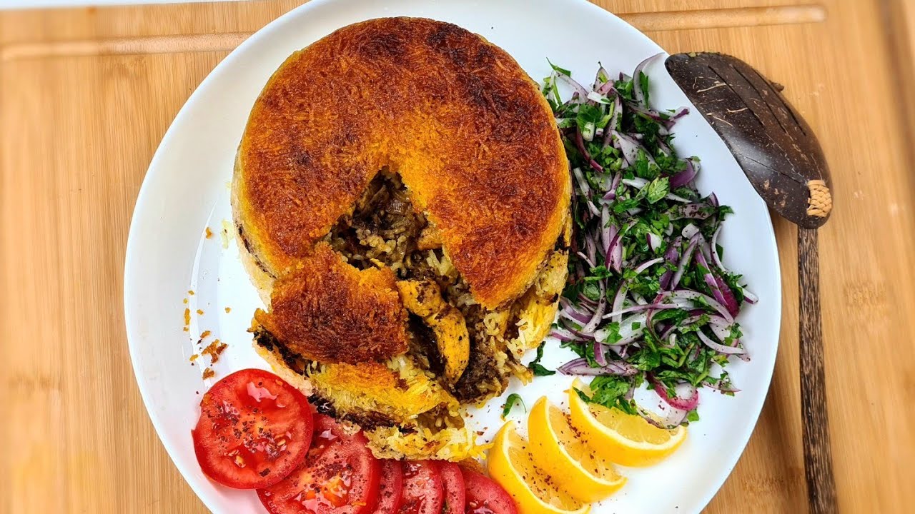 سماق پلو با مرغ، غذای سلامت و خوشمزه که سریع آماده میشهSumak-Pilaw & Hühnchen😍Sumak pilaf & chicken