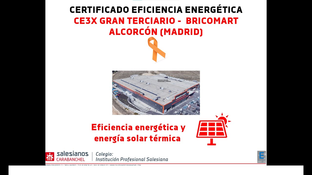 Certificado de eficiencia energética gran terciario Bricomart Alcorcón