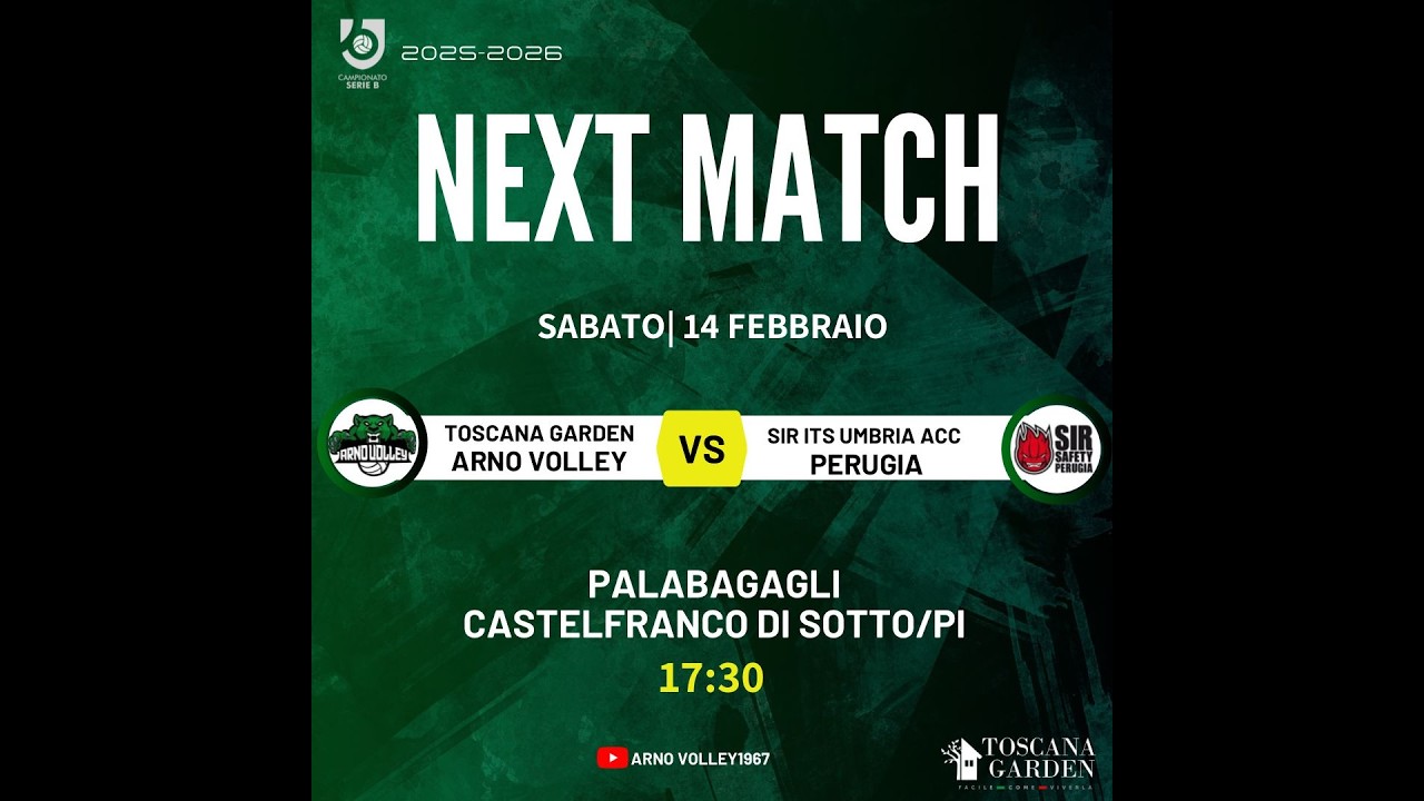 TOSCANAGARDEN ARNO VOLLEY PI  Vs SIR ITS UMBRIA ACADEMY PG