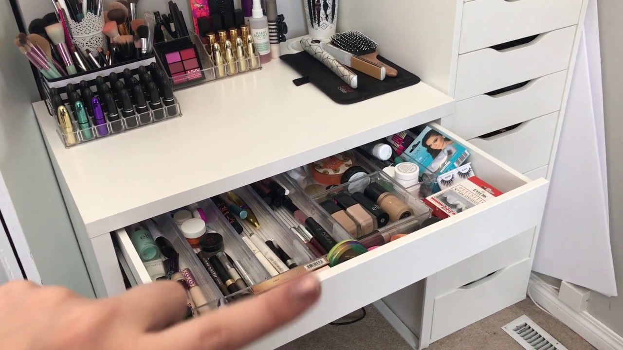 EVERYDAY MAKEUP ORGANIZATION - IKEA MICKE DESK