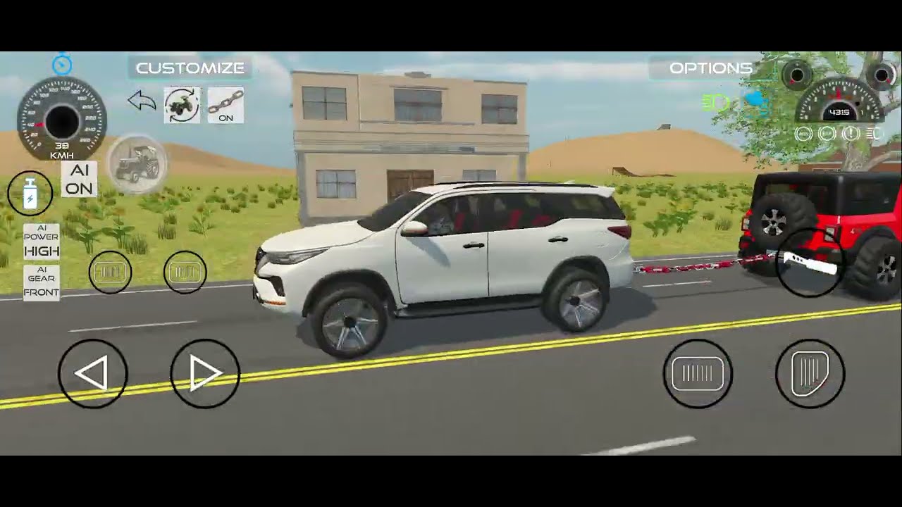 #viral fortuner vs Thar 💯💀