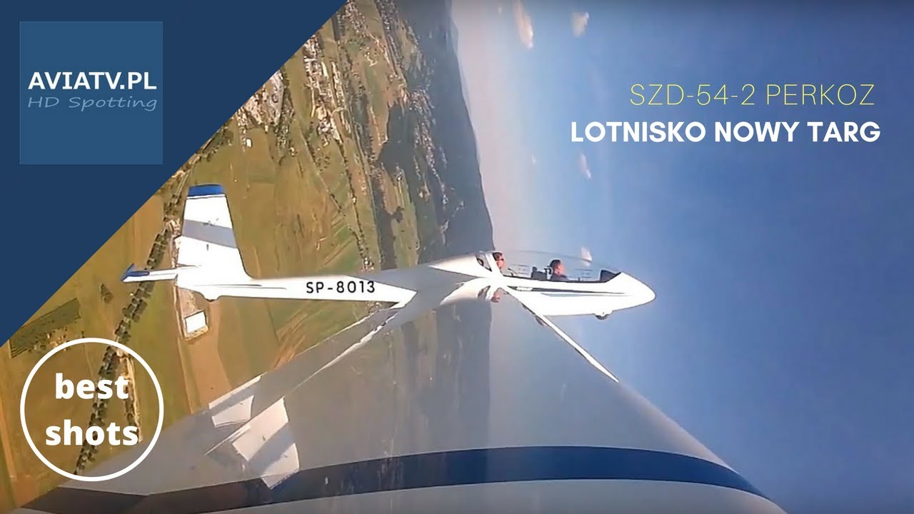 Szybowiec  SZD-54-2 PERKOZ - lotnisko Nowy Targ