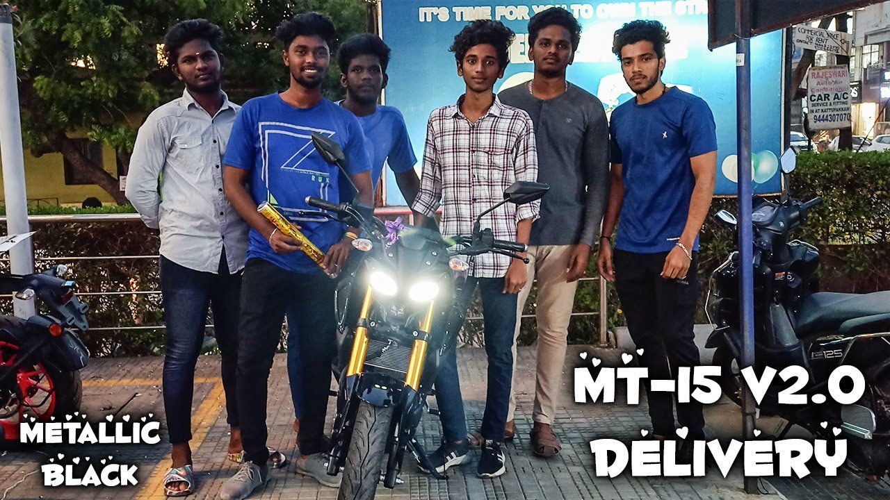 Taking delivery of my brother's Dream bike😍| MT-15 V 2.O 🔥(Metallic Black)|Tamil