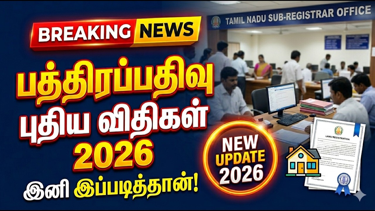 Land Registration New Rules 2026 🔥  Tamil Nadu Property Update  பத்திரப்பதிவு புதிய விதிகள் 2026