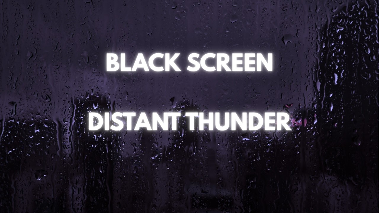 8 Hours Heavy Rain with Distant Thunder🌧️Black Screen for Deep Sleep