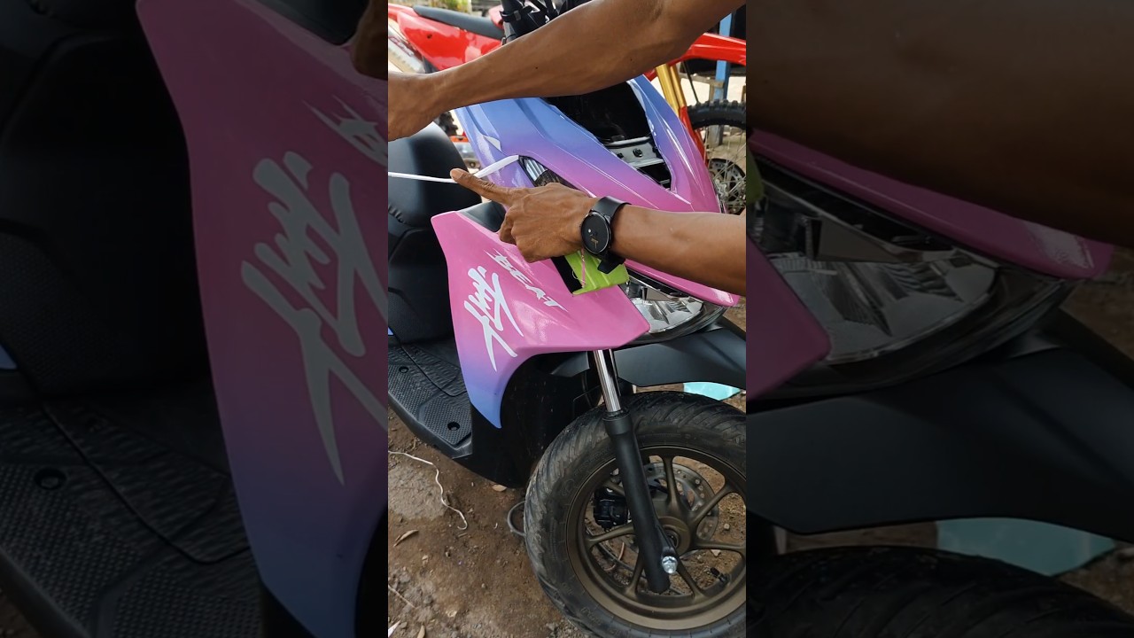 pasang stiker decal honda beat #hondabeat #decalbeat #shors