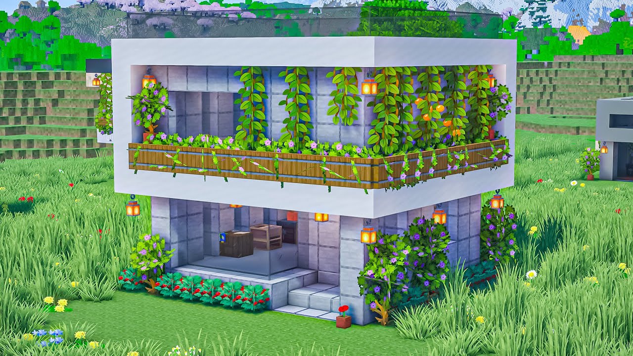 Minecraft: How to Build a Modern House Tutorial - Interior in Description!