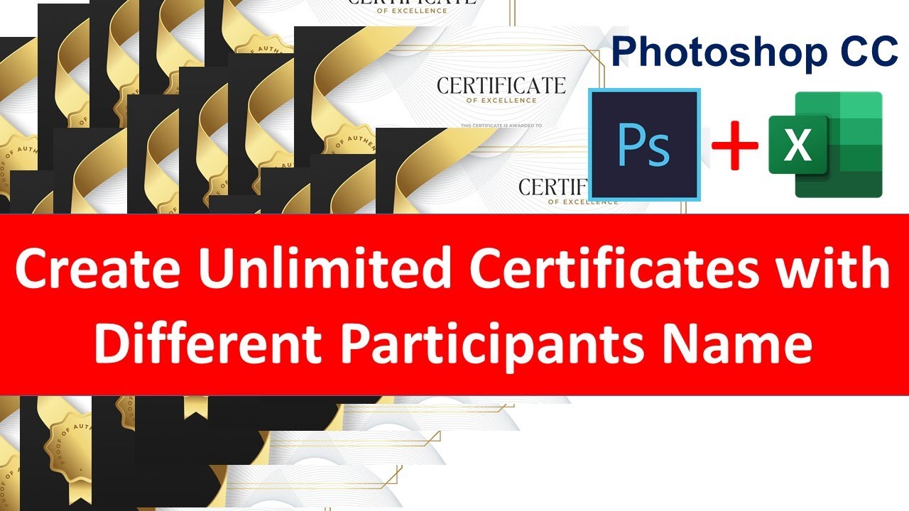 How to Create Unlimited Certificates with Different Participants Name  in Photoshop CC