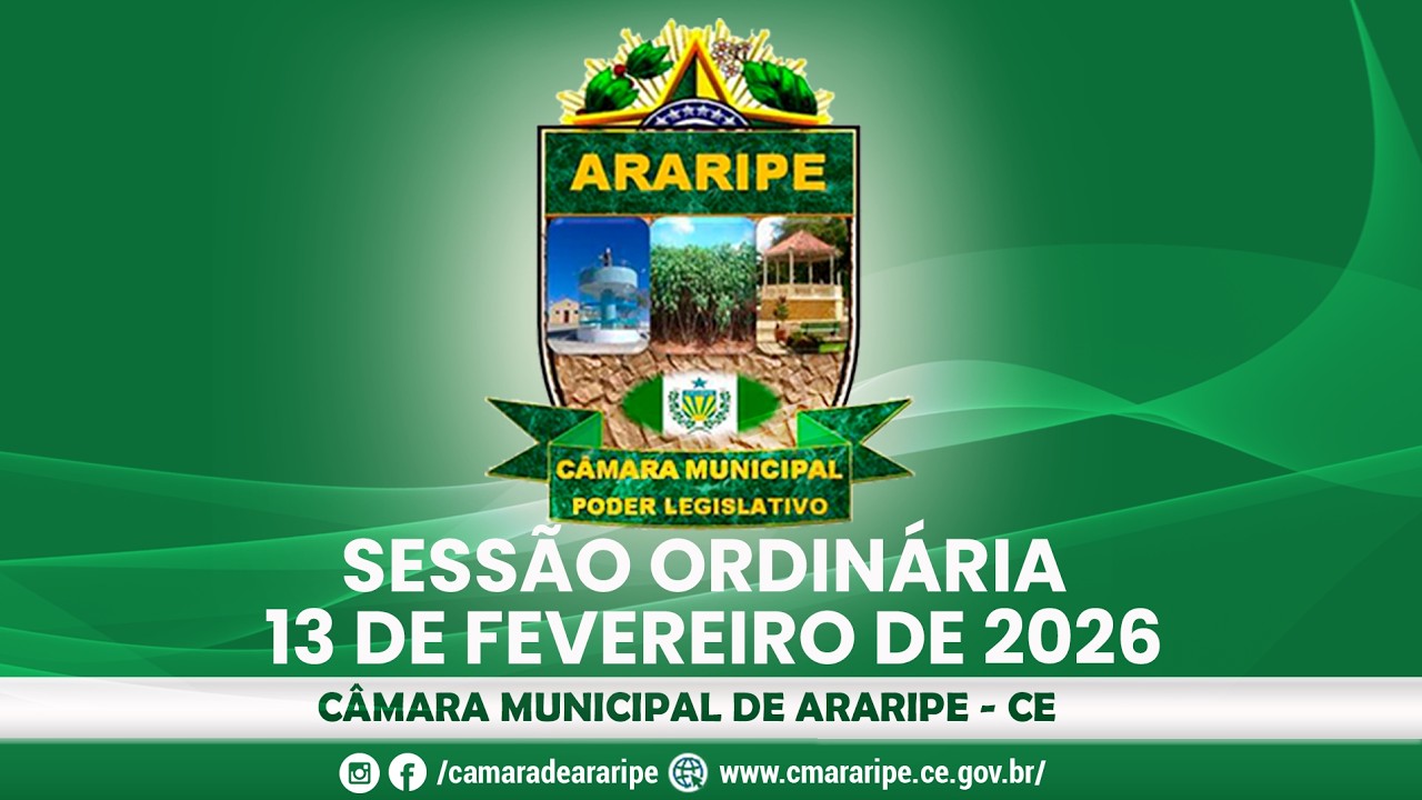Sessão Ordinária nº 02/2026 do 1º período legislativo, Presencial do dia 13/02/2026