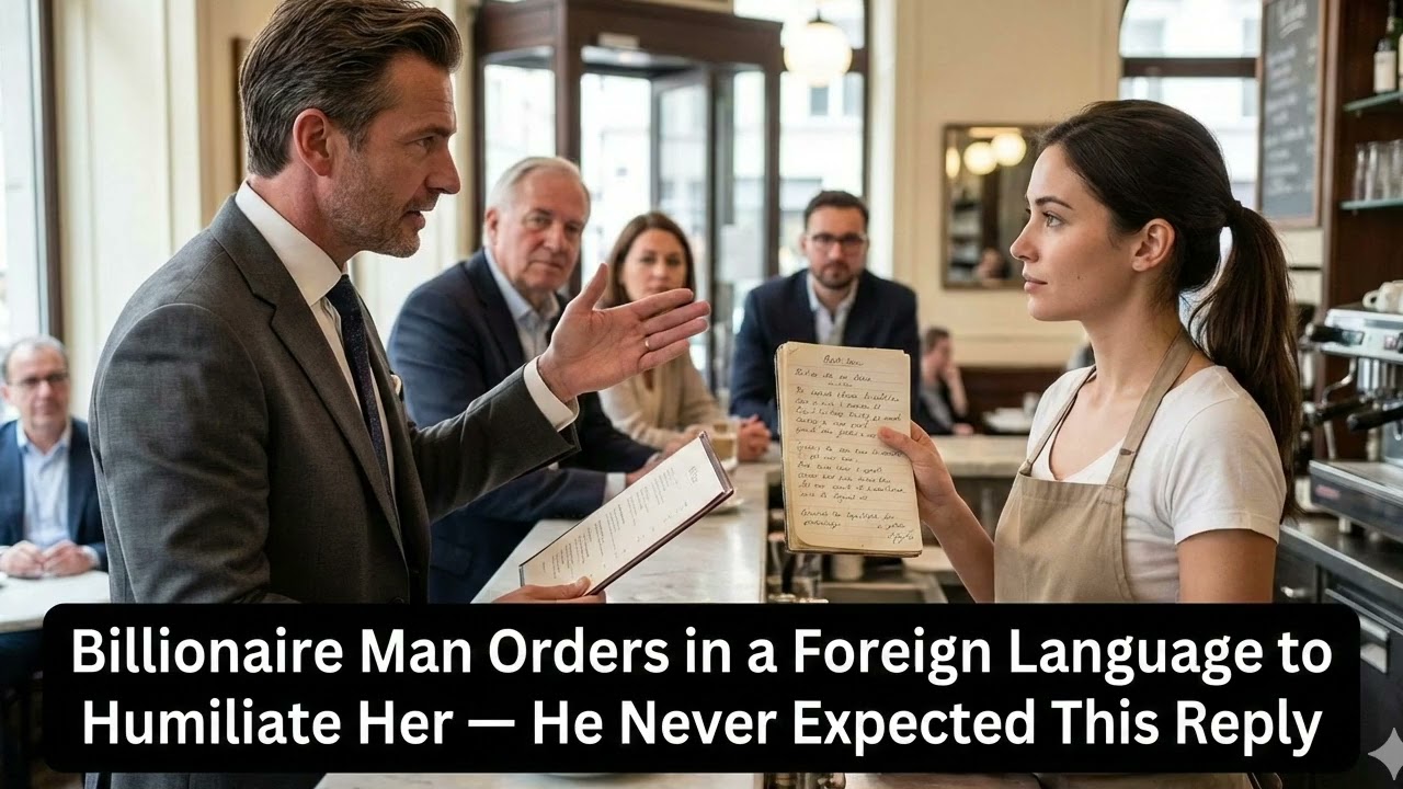 Billionaire Man Orders in a Foreign Language to Humiliate Her  He Never Expected This Reply