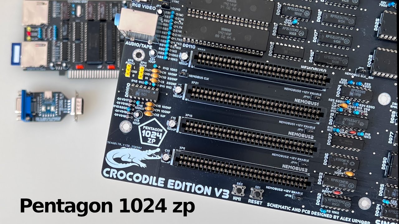 Pentagon 1024 Crocodile Edition V3 сборка компьютера, лучший клон Sinclair ZX Spectrum