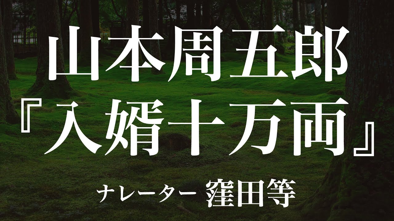 『入婿十万両』作：山本周五郎　朗読：窪田等　作業用BGMや睡眠導入 おやすみ前 教養にも 本好き 青空文庫