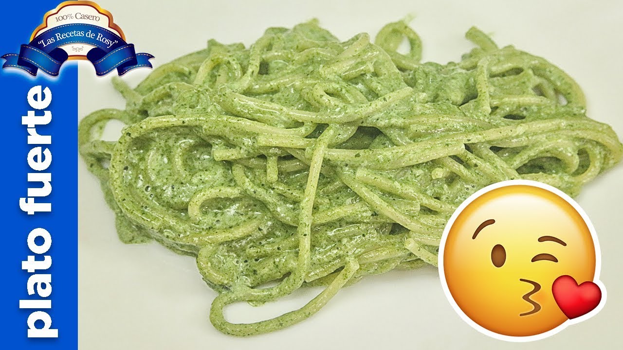 Espagueti verde de espinacas 💜💜💜 Las Recetas de Rosy